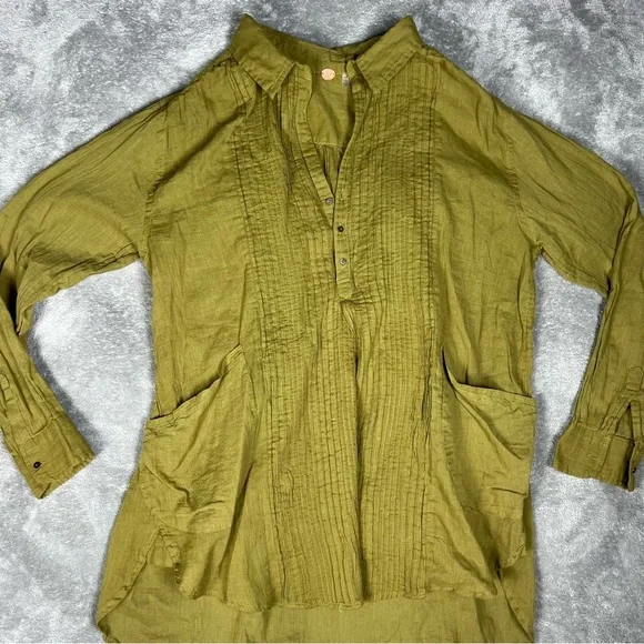 Free People Blouse Womens XS FP One Waverly Sheer Boho Hippie Long Sleeve Tunic - Picture 5 of 10